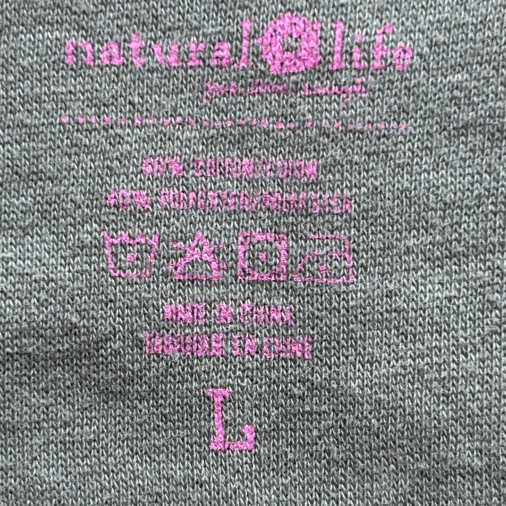 Natural Life Floral Heart Boho Charcoal Oversized Sweatshirt With Pockets Large - Picture 10 of 13